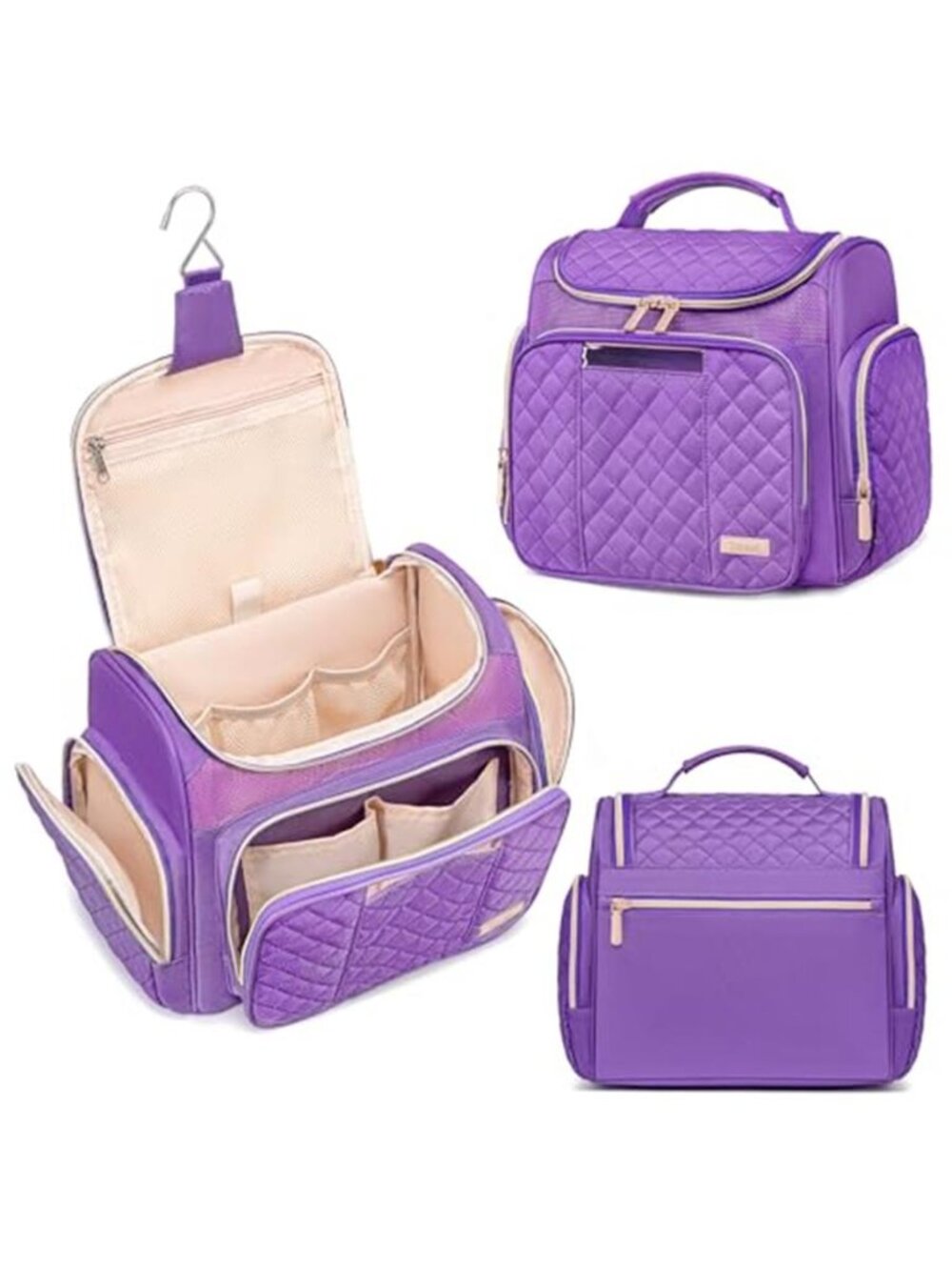 Large Hanging Toiletry Bag Travel Makeup Organizer Shower Caddy Cosmetic Case